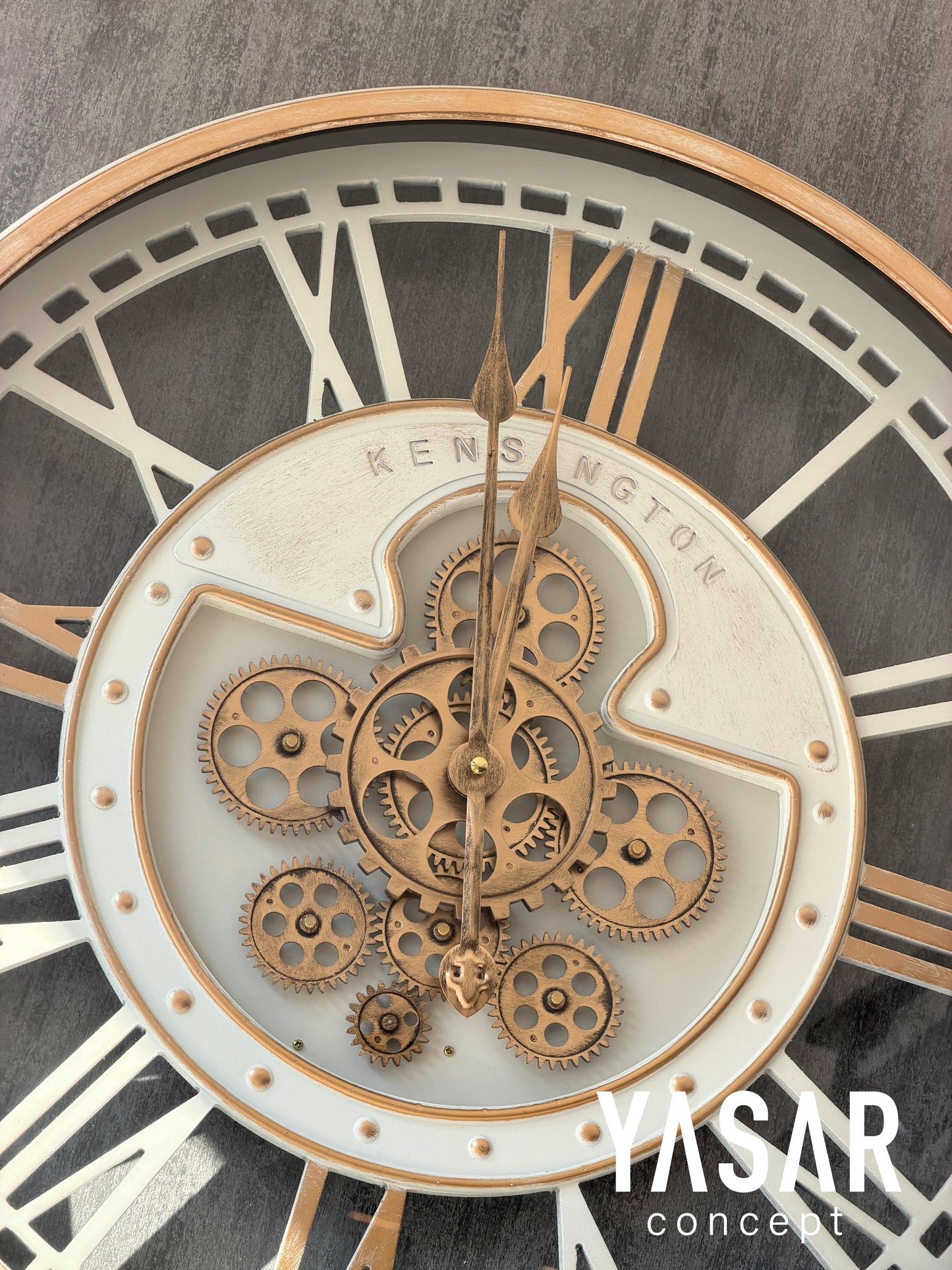 Clocksmith Metal Çarklı Duvar Saati 60 Cm