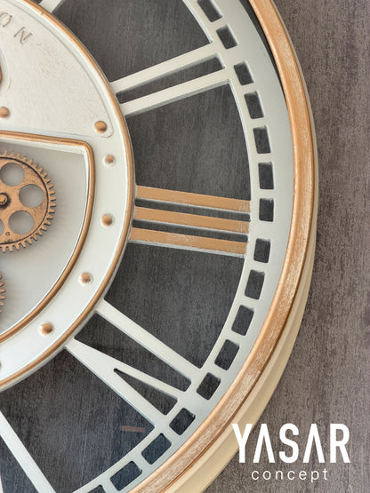 Clocksmith Metal Çarklı Duvar Saati 60 Cm