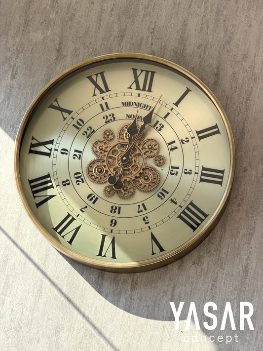 Cogelan Metal Çarklı Duvar Saati 60 Cm