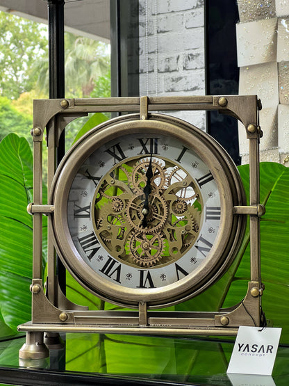 Ferrossa Metal Çarklı Masa Saati