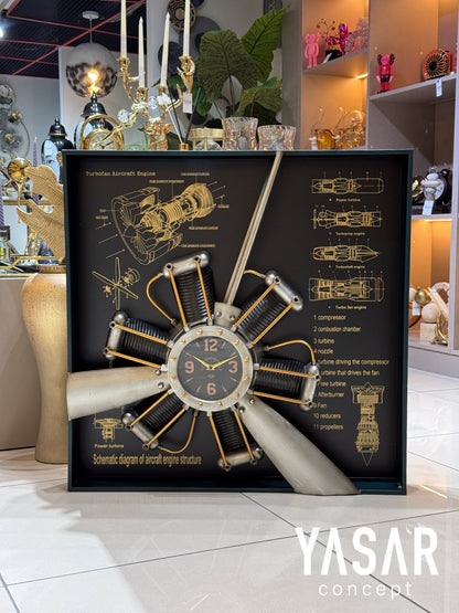 Airplane Uçak Pervanesi Saat