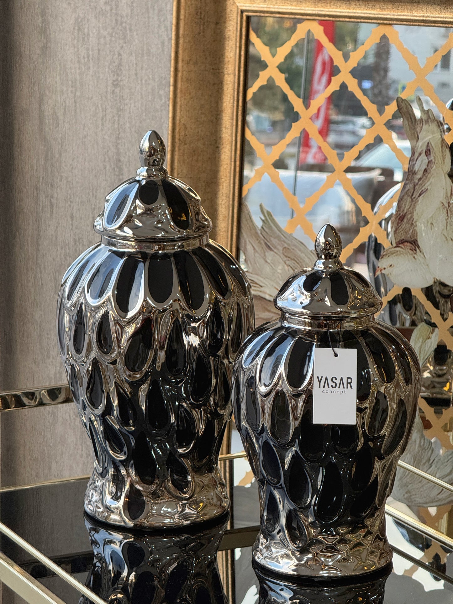 Umbra Seramik Küp Kapaklı Vazo Set