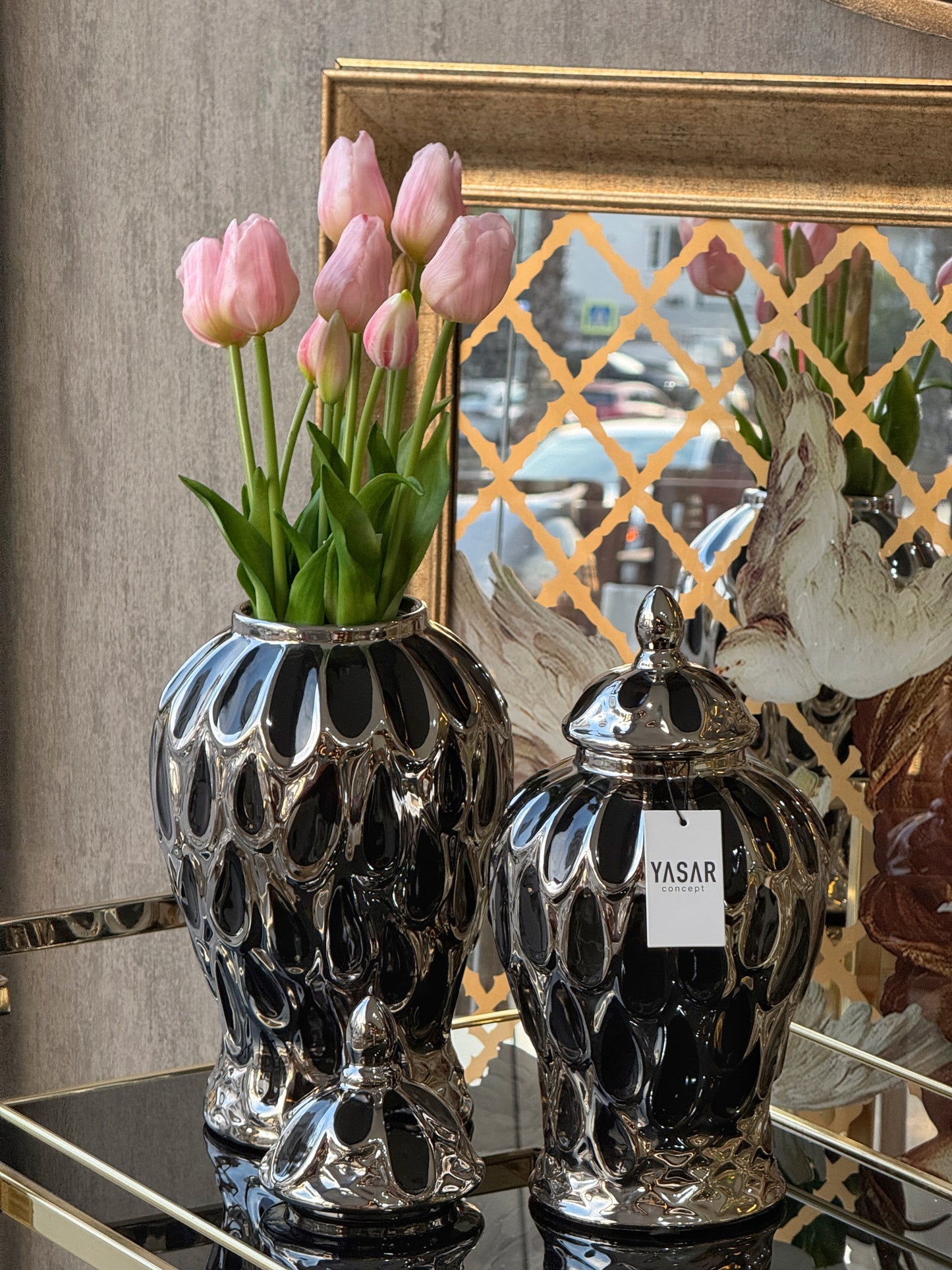 Umbra Seramik Küp Kapaklı Vazo Set