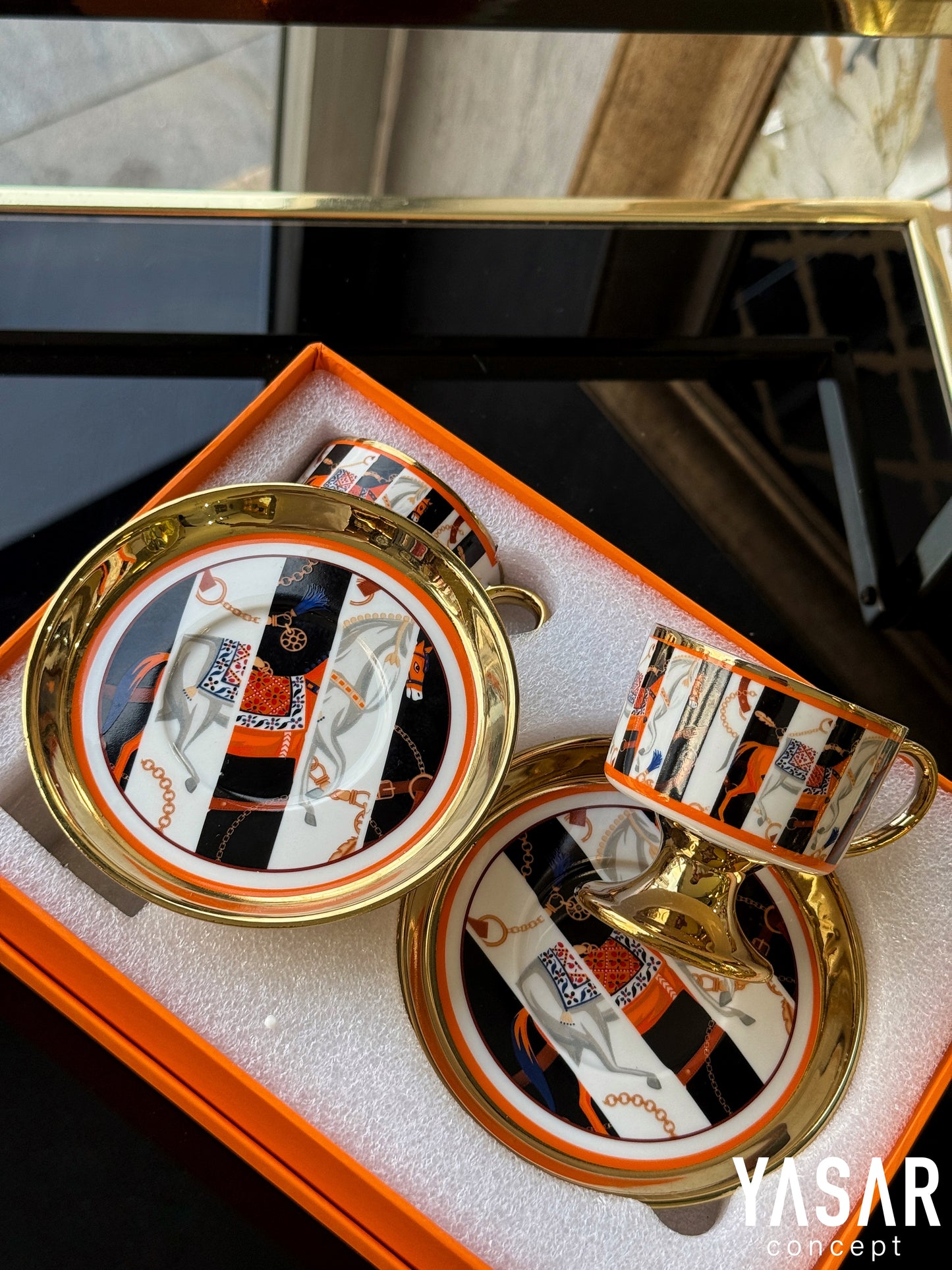 Equestro Porselen Kahve Fincanı Takımı 2'Li