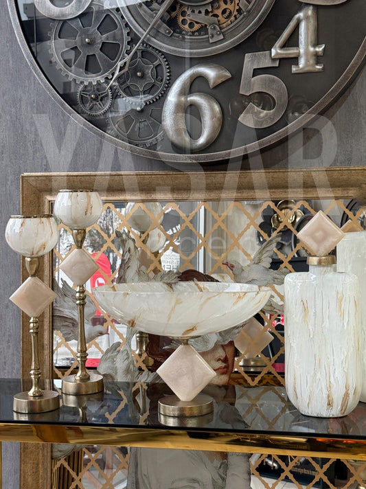 Marrone Cam Salon Seti