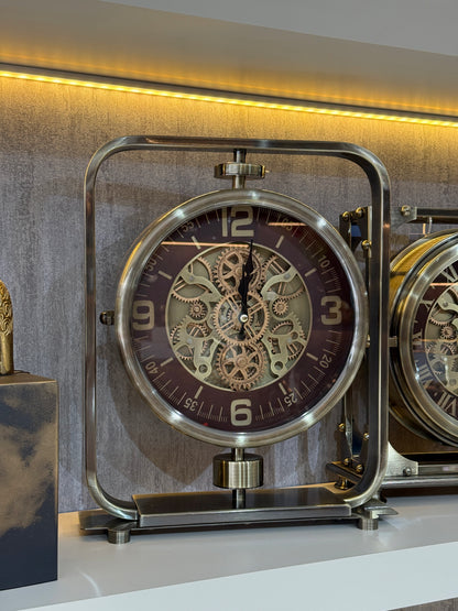 Auriclock Metal Çarklı Masa Saati 30x38 Cm