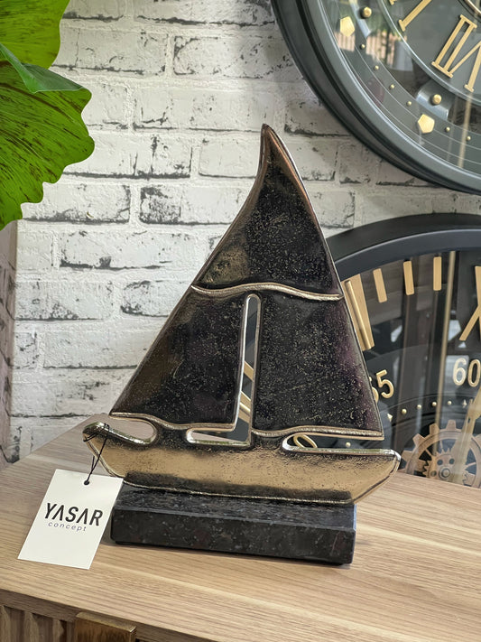 Nautira Metal Yelken Obje Gümüş