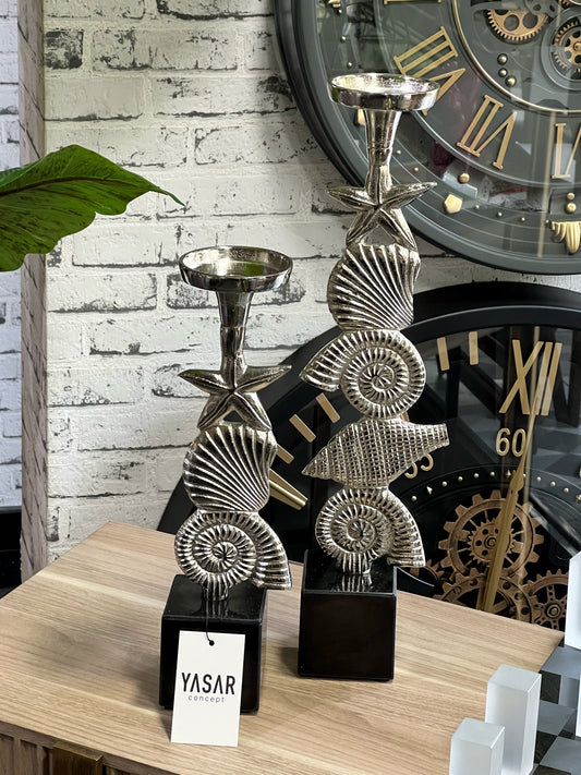 2'Li Mariluna Metal Mumluk Gümüş