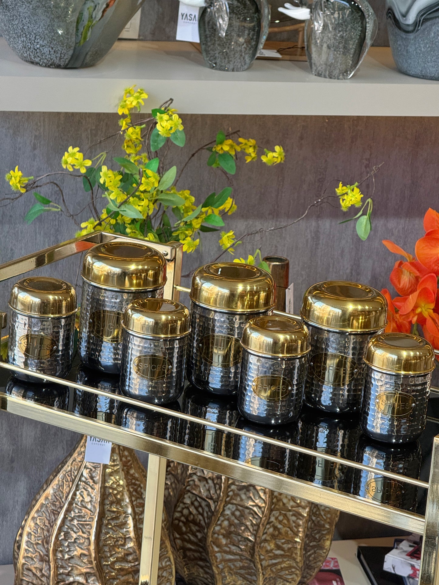 Inoxia Paslanmaz Çelik Baharatlık Takımı Gümüş Gold