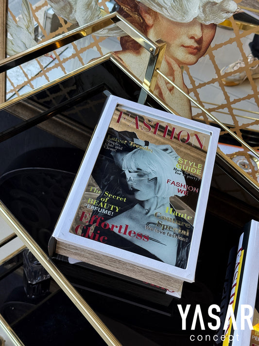 Fashion Aynalı Dekoratif Kitap Kutu 21x30 Cm