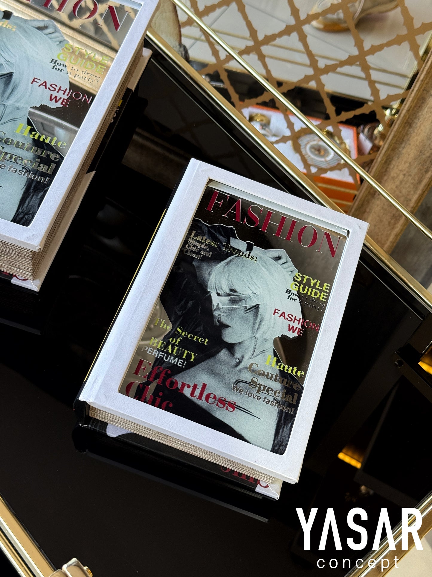 Fashion Aynalı Dekoratif Kitap Kutu 16x24 Cm