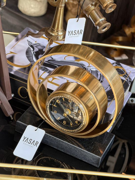 Prestige Metal Masa Saati Gold