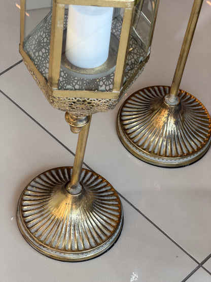 Rustlume Ayaklı Metal Yer Feneri Set