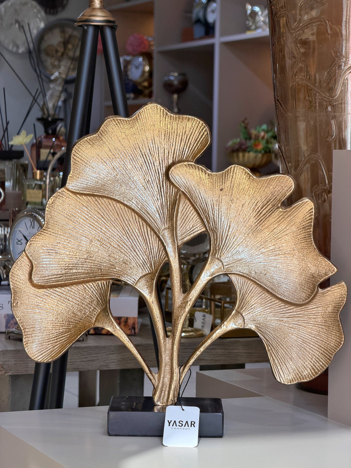Botanica Metal Ginkgo Obje Gold