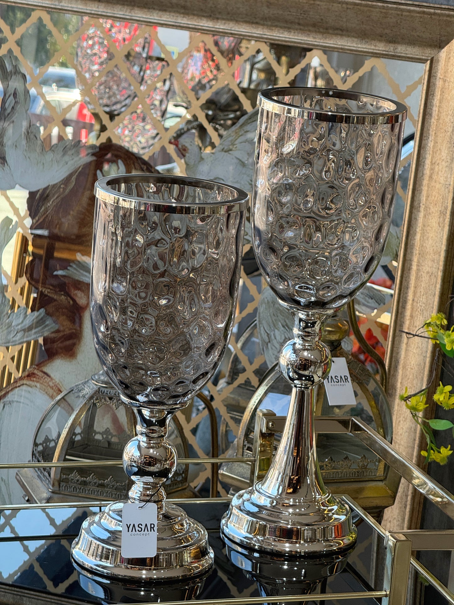 Monolithe Vazo Set Gümüş