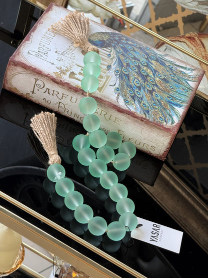 Aquanova Turkuaz Cam Boncuklu Dekoratif Obje