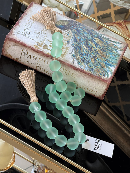 Aquanova Turkuaz Cam Boncuklu Dekoratif Obje