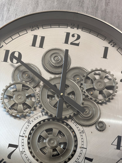 Momentum Metal Çarklı Duvar Saati 60 Cm