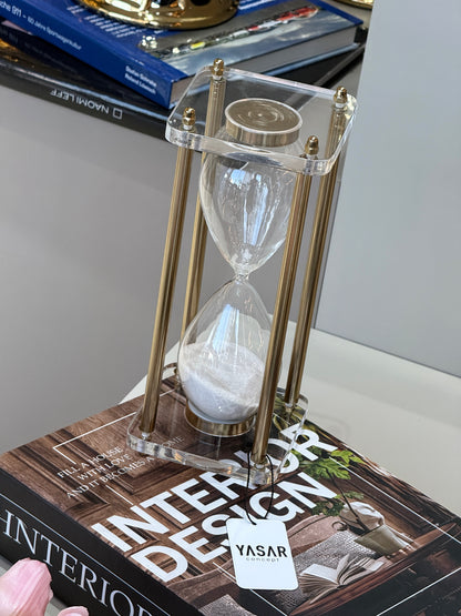 Clessia Metal Akrilik Kum Saati 10x26 Cm