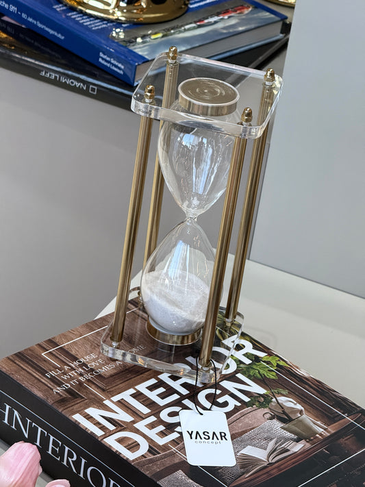 Clessia Metal Akrilik Kum Saati 10x26 Cm