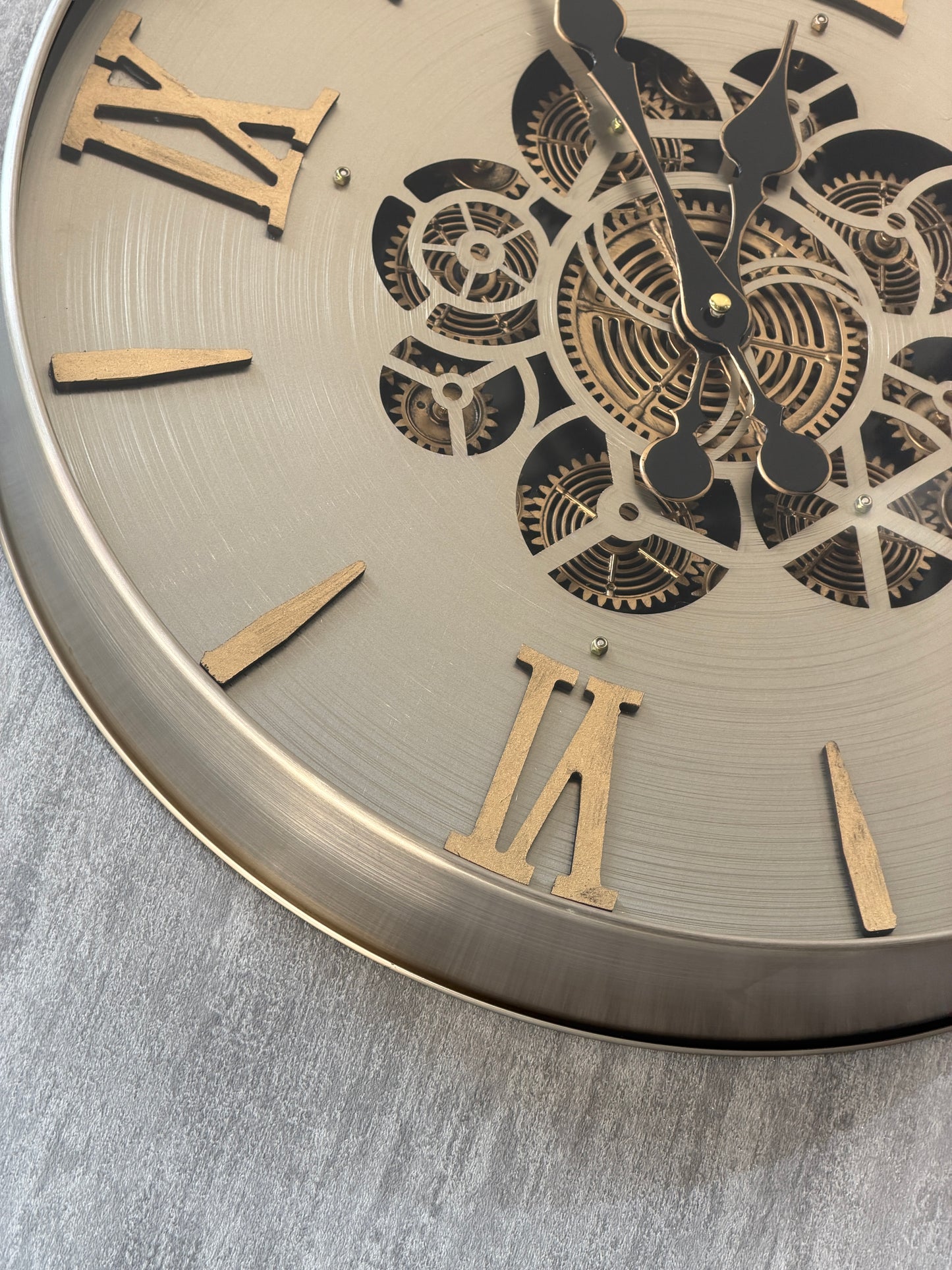 Grayson Metal Çarklı Duvar Saati 46 Cm