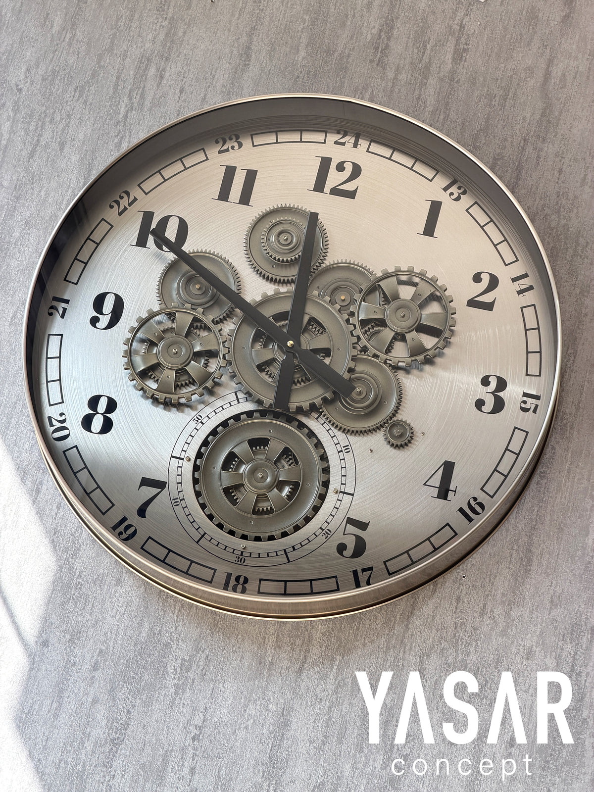 Momentum Metal Çarklı Duvar Saati 60 Cm