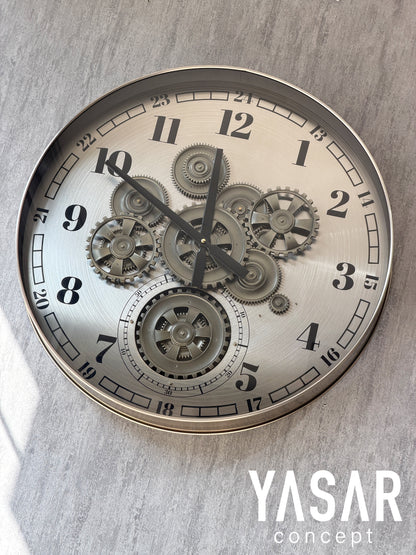 Momentum Metal Çarklı Duvar Saati 60 Cm