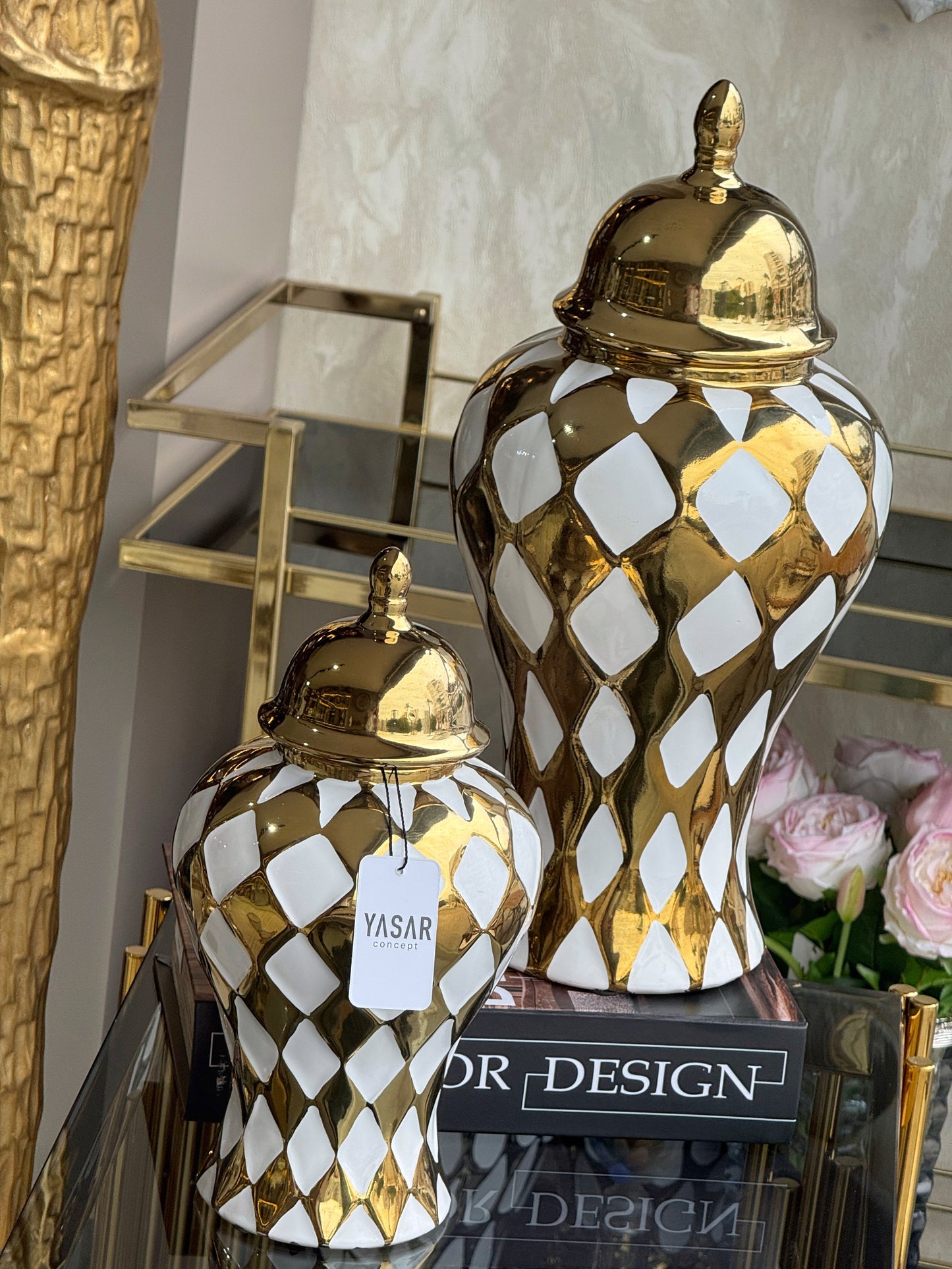 Bellora Seramik Küp Kapaklı Vazo Set