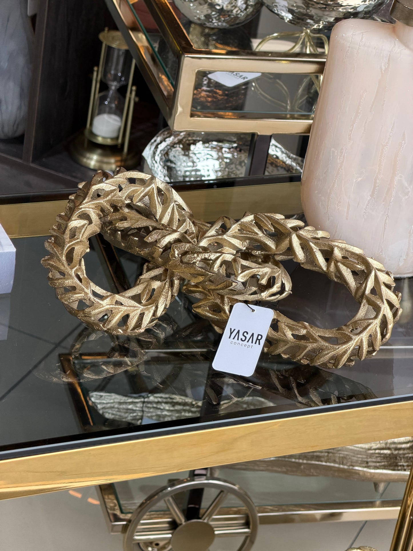 Interlinka Metal Zincir Dekor Gold