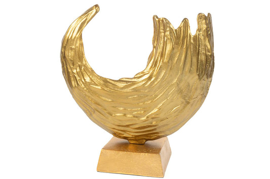 Metal Wavy Obje Gold