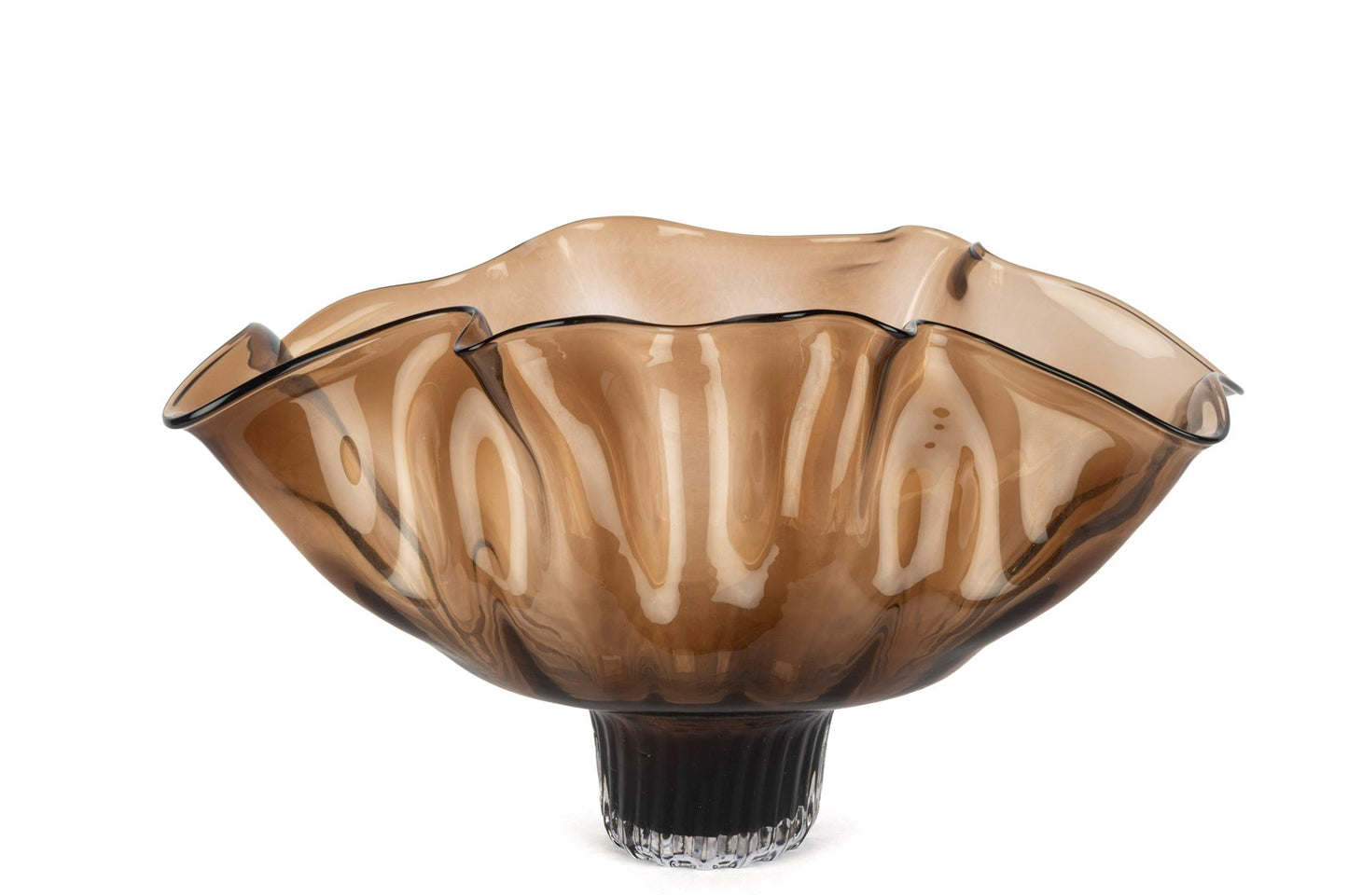 Vintage Ayaklı Cam Vazo 26x42 Cm