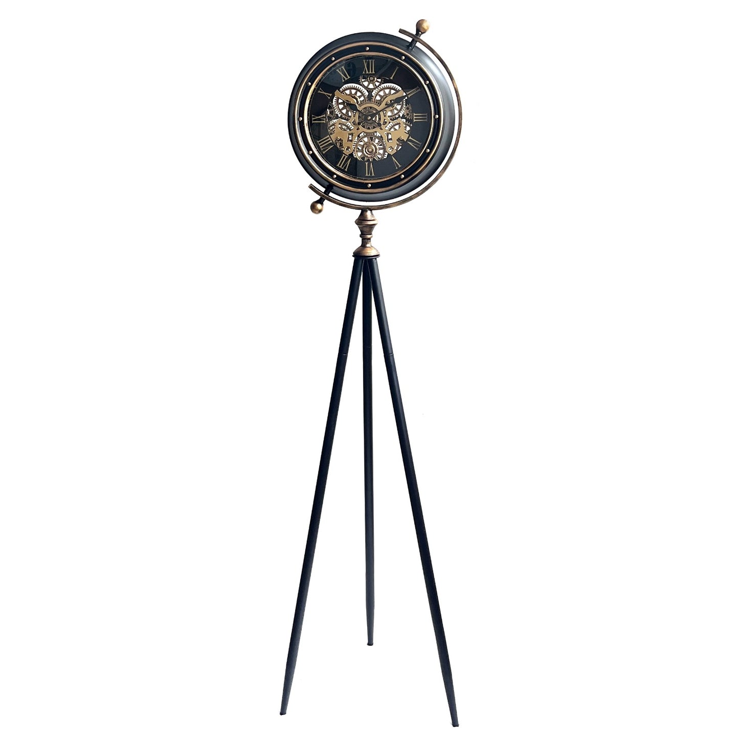 Cavendish Metal Çarklı Tripod Ayaklı Saat 40x153 Cm