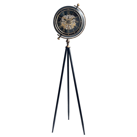 Cavendish Metal Çarklı Tripod Ayaklı Saat 40x153 Cm