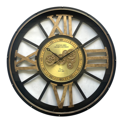 Majestic Metal Çarklı Duvar Saati 120 Cm