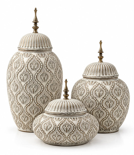 Damask Seramik Vazo Set