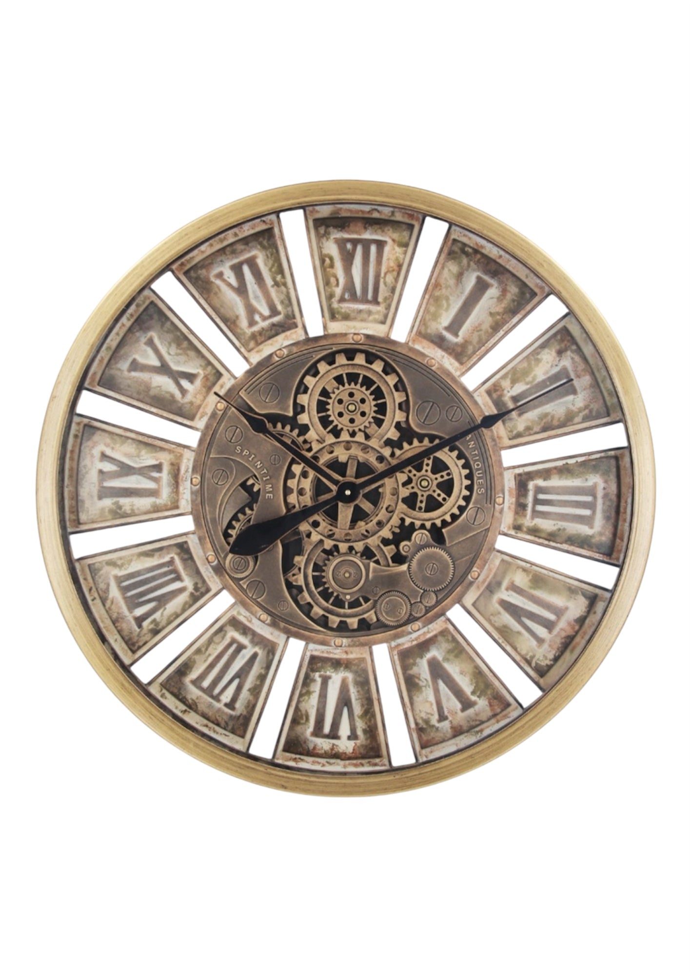 Ironora Metal Çarklı Duvar Saati 72 Cm