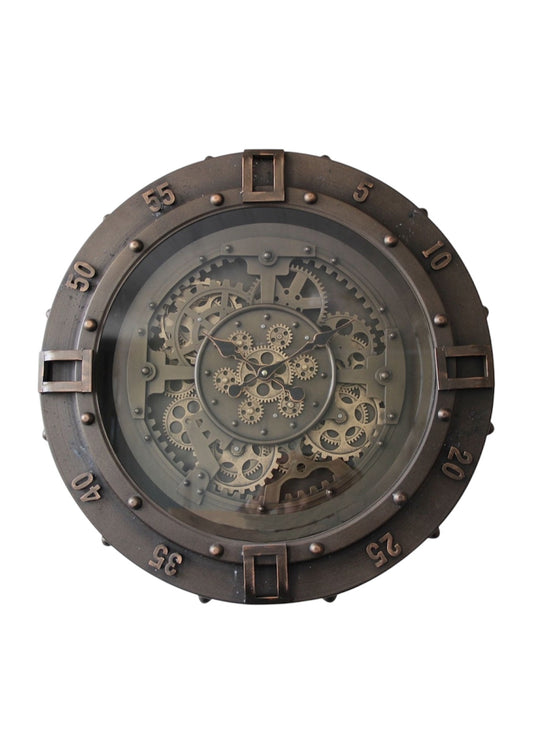 Metroniq Metal Çarklı Duvar Saati 60 Cm