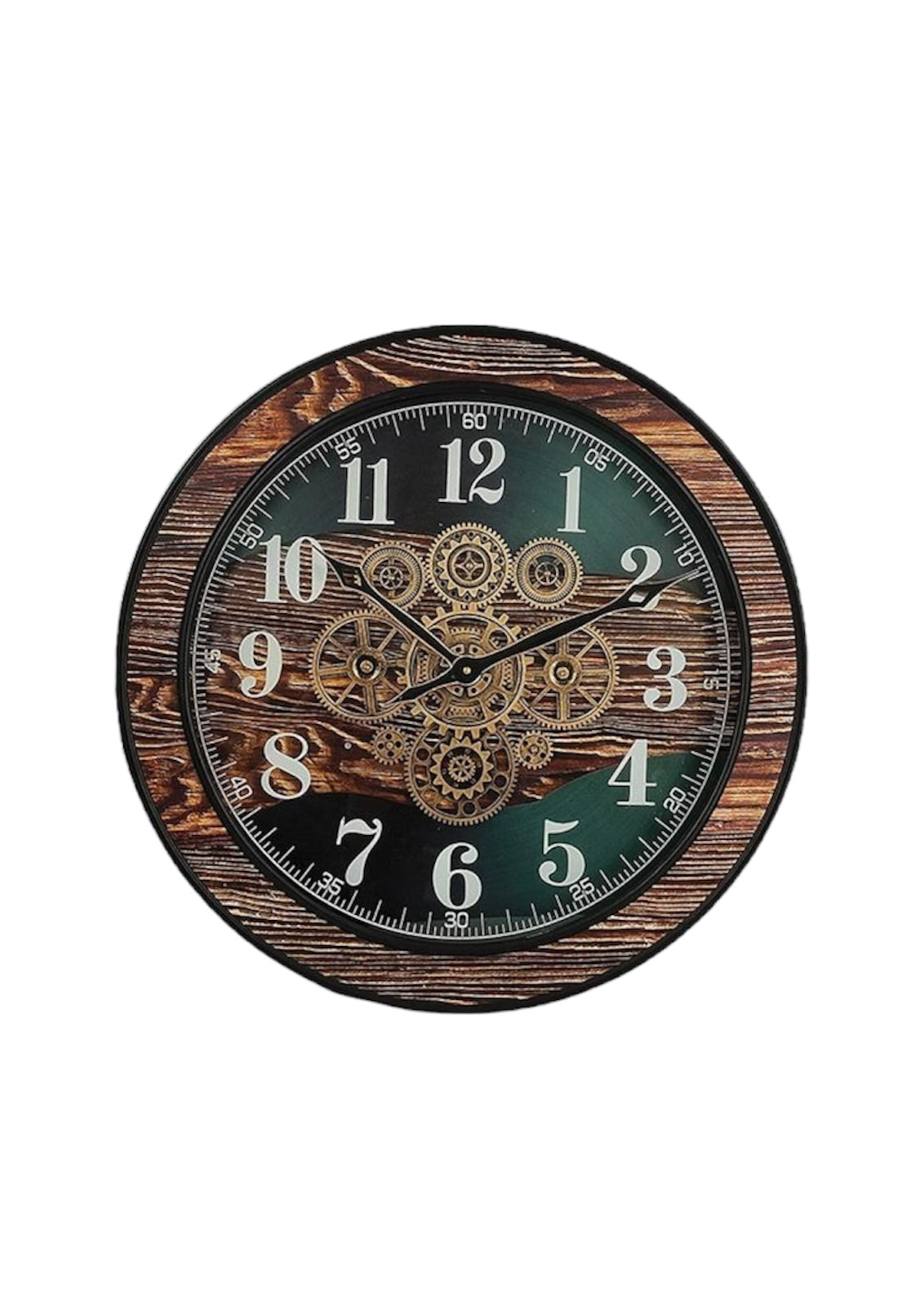 Oakvane Metal Çarklı Duvar Saati 60 Cm