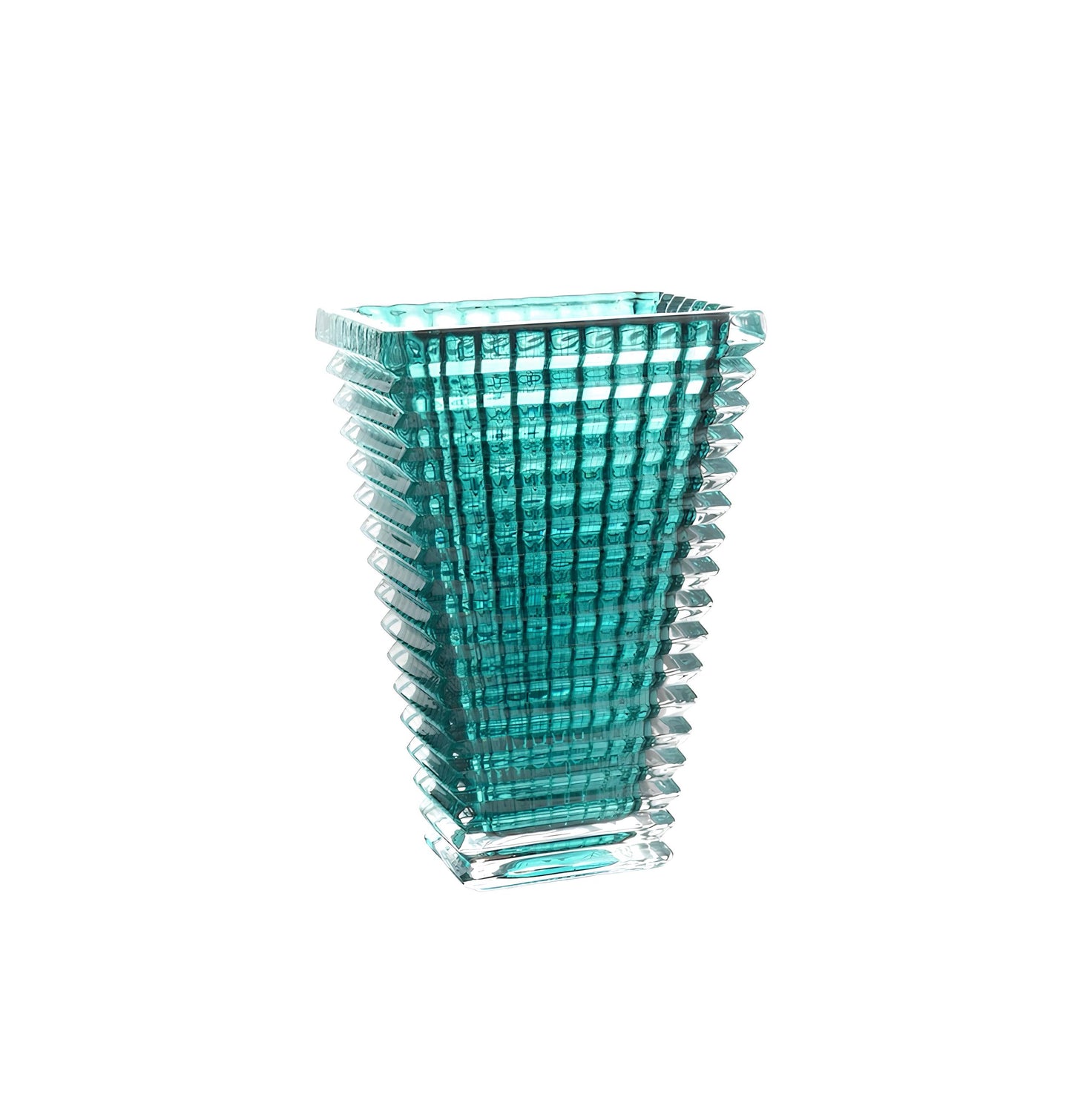 Prisme Kristal Cam Vazo Turkuaz