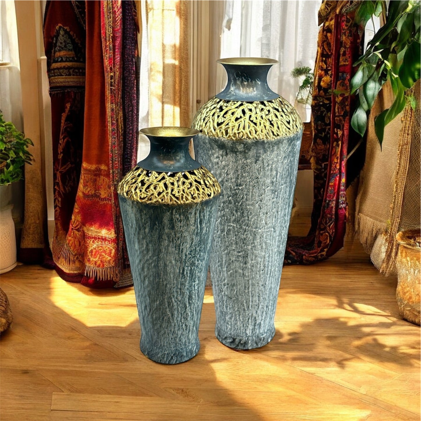 Orvelle Metal Yer Vazosu Set