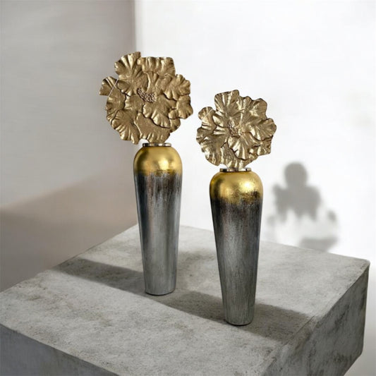 Grandrose Metal Yer Vazosu Set