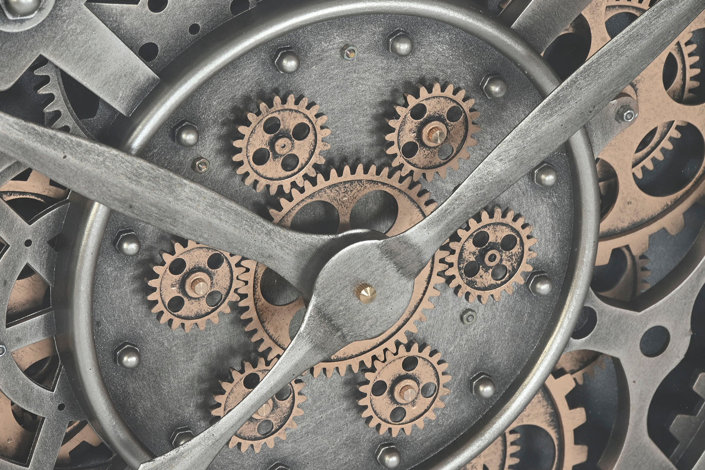 Horloge Metal Çarklı Duvar Saati 100 Cm