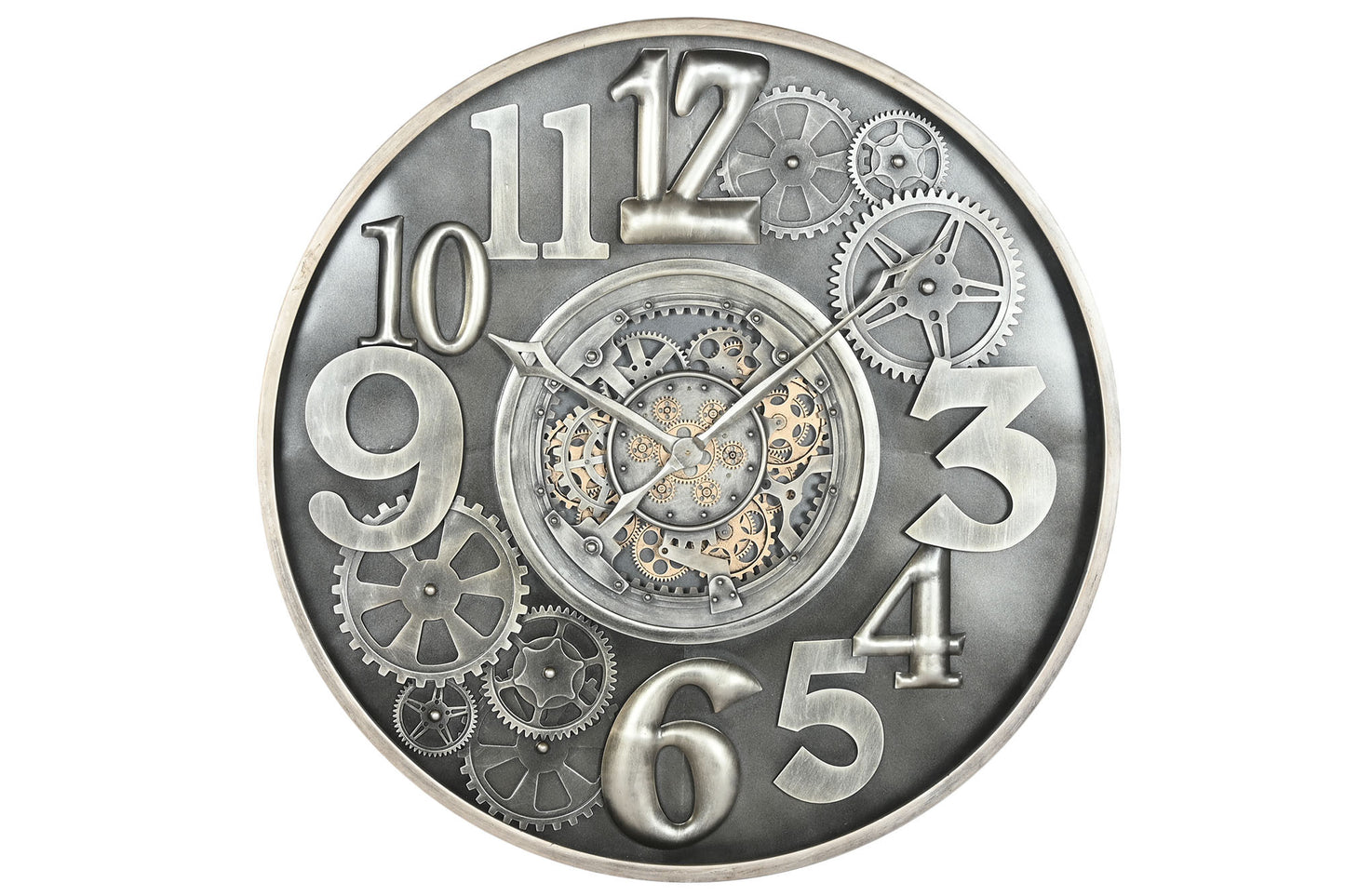 Horloge Metal Çarklı Duvar Saati 100 Cm