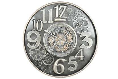 Horloge Metal Çarklı Duvar Saati 100 Cm