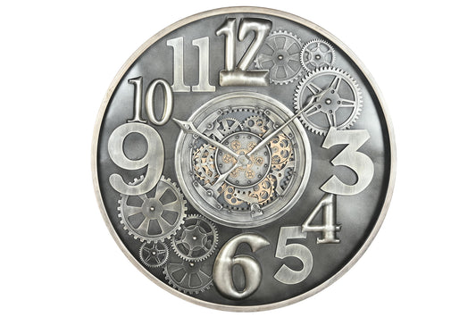 Horloge Metal Çarklı Duvar Saati 100 Cm