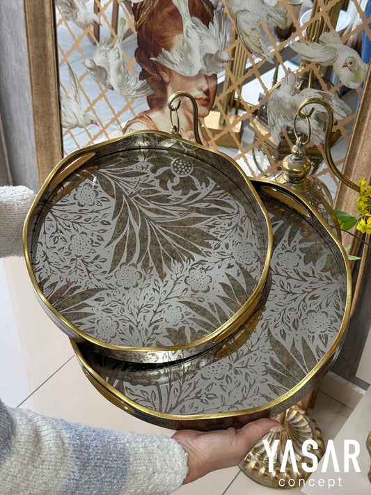 Velaria Aynalı Tepsi Set