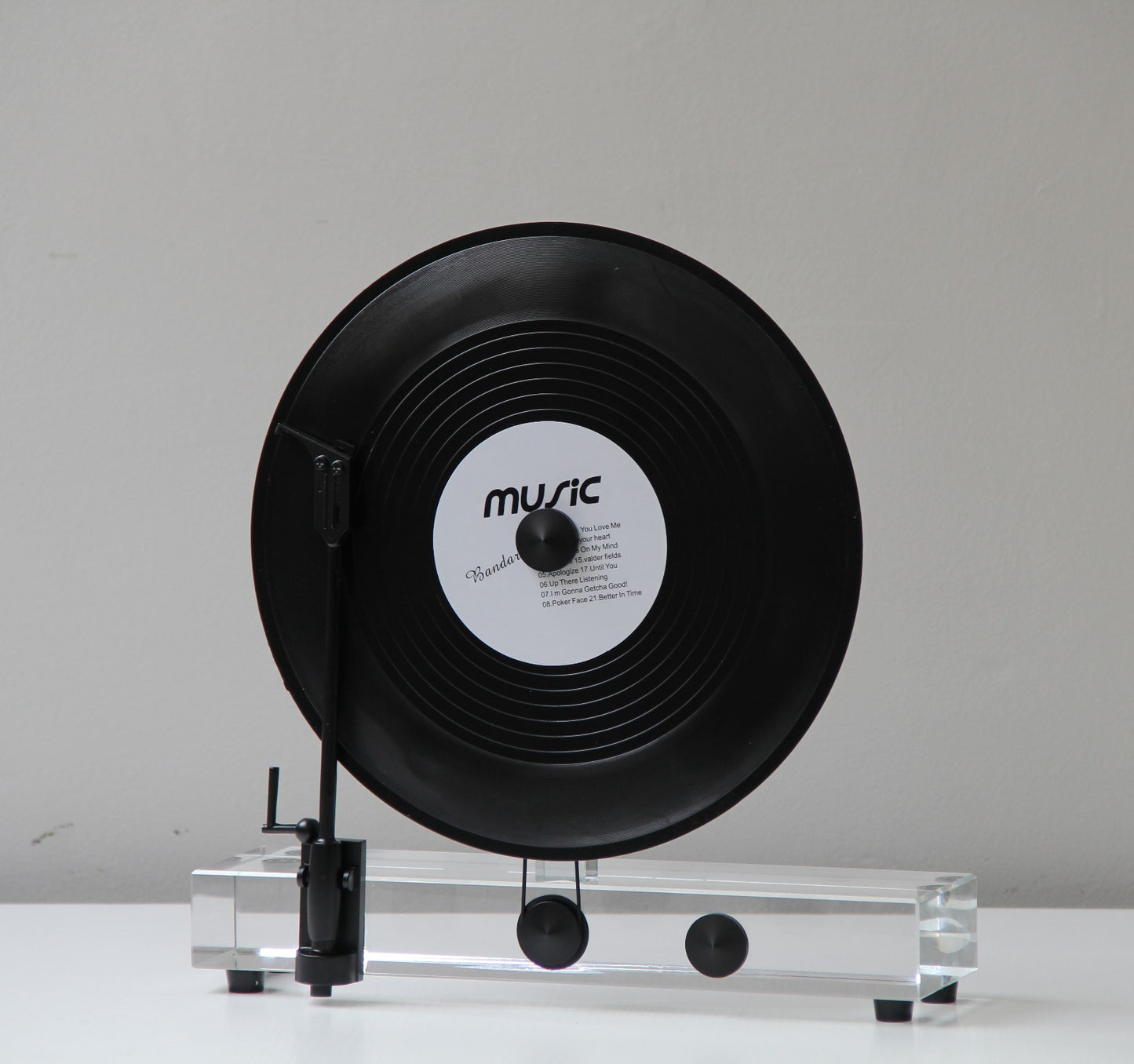 Meliora Kristal Cam Dekoratif Gramafon Obje 31x31 Cm