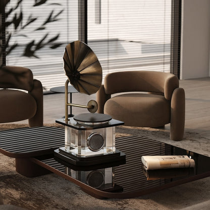 Echora Kristal Cam Dekoratif Radyo Obje 24x35 Cm