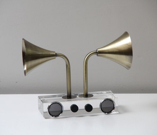 Radique Kristal Cam Dekoratif Radyo Obje 28x21 Cm