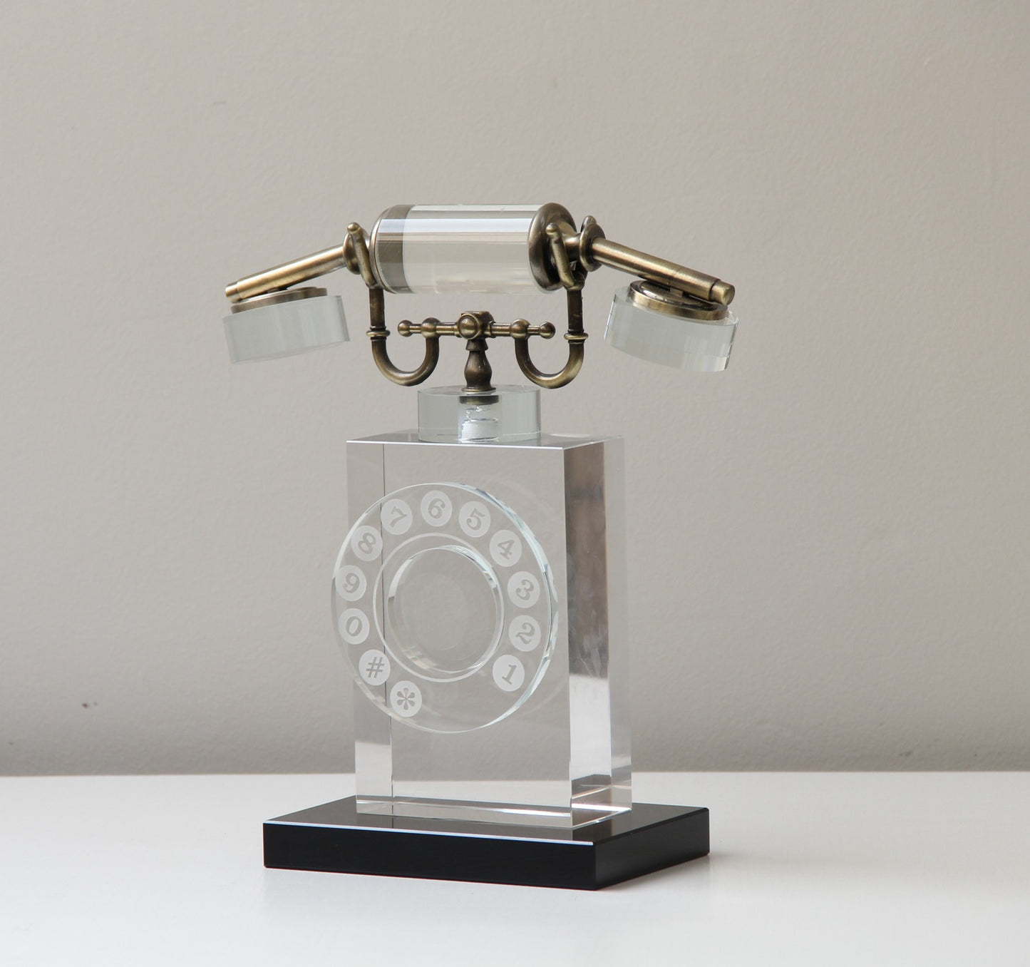 Callvere Kristal Cam Dekoratif Telefon Obje 20x27 Cm